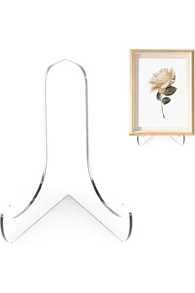 Generic 60-Degree Angle Acrylic Plate Stand, 3 inch 2PC Clear Acrylic Display...
