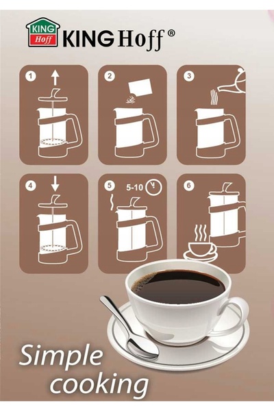 Kinghoff Infuzor de ceai și cafea cu presiune 350 ml
