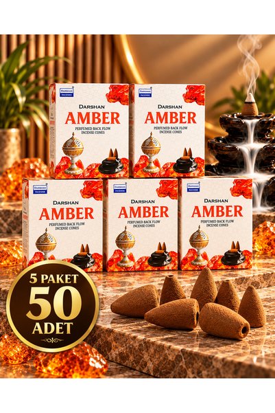 Genel Markalar Amber Orijinal Geri Akışlı Konik Tütsü - Aromaterapi Koku Gide...