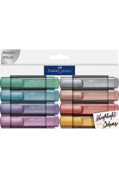 Faber Castell Set de 8 markere fluorescente Faber-Castell Creative Studio, cu...