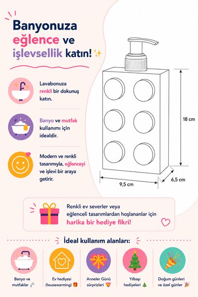 Maflen Modern Blok Tasarımlı Dekoratif Sabunluk