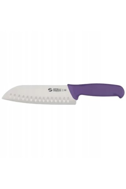 NO BRAND CUȚIT SANTOKU Ambrogio Sanelli Lamă Supra Granton 18 cm Mov