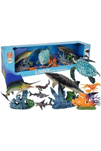 LeanToys Set de animale marine cu elemente în mișcare LEAN Toys