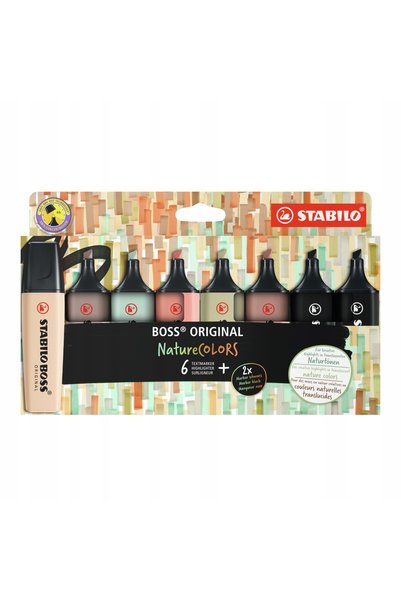 Stabilo Set de evidențiatoare Boss Original Culori Naturale 8 bucăți