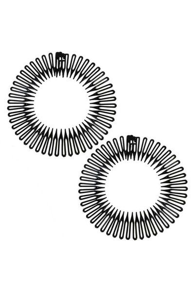 SHOPIENS Set 2 bucati pieptene rotund negru pentru dama Shopiens®