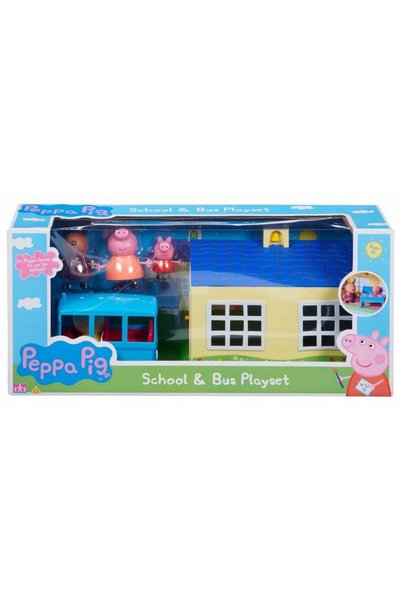 TM TOYS Set Școală și Autobuz Peppa Pig