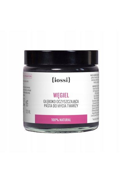 IOSSI Pastă de curățare facială purificatoare cu cărbune 120 ml