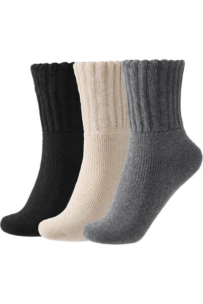Generic Boot Socks for Women, Thick Warm Winter Crew Socks, Cozy Solid Color ...