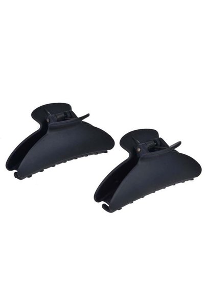 SHOPIENS Clamite pentru par negre mat pentru dama 9 cm set 2 bucati Shopiens®