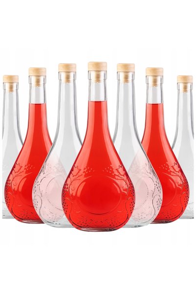 SuperButelki 10 bucăți sticle de sticlă WINOGRONO pentru sucuri, băuturi și v...