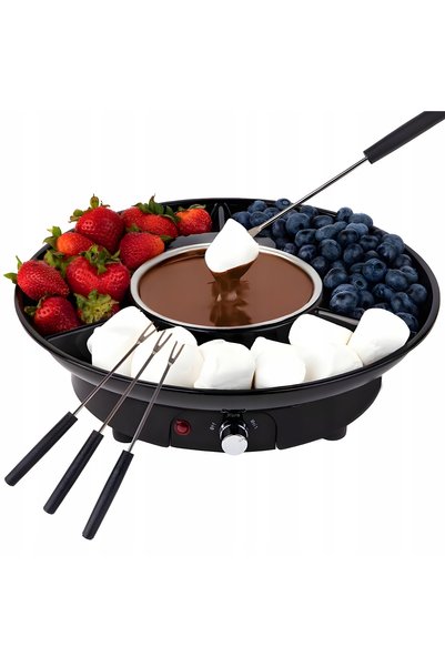 Allbags Set cadou încălzitor de fondue de ciocolată cu furculițe de fondue
