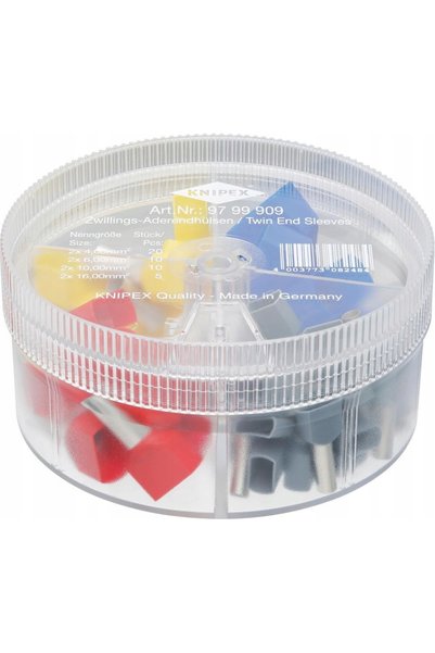 Knipex Terminale de cablu izolate, tip dublu, pachet