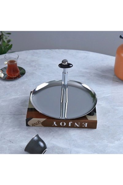 Generic Elegant and Modern Design Serving Plate - Stainless Steel - Silver an...