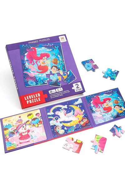 X SPRING Magnetic Jigsaw Puzzles, Magnetic Story Puzzles for toddlers, 12-16-20 pieces for toddlers,