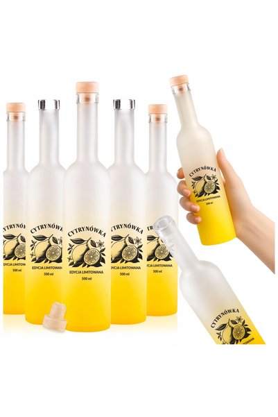 SuperButelki SET 10x STICLĂ cu IMPRIMAT CYTRINUMA FUTURA 500ml pentru VODKA L...