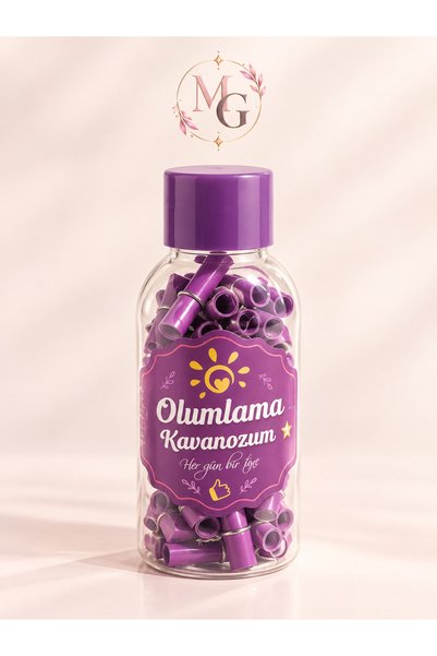 MAISON GLOWEN Olumlama Kavanozu Motivasyon Mesajları ve Pozitif Düşünce Notları Hediye Seti