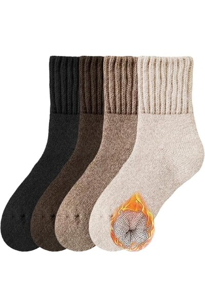 Generic 4 Pair Wool Socks for Women Warm Winter sock Knit Warm Sock Wool Ther...