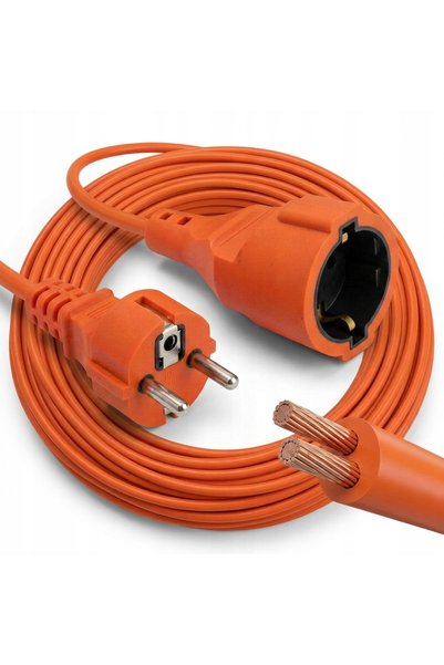 Hikey Cablu prelungitor de grădină DIY pentru mașina de tuns iarba 2x1,5mm 30...
