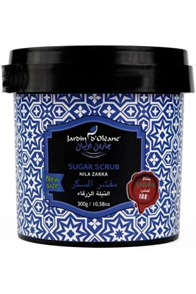 Jardin Oleane مقشر الجسم بالسكر الأزرق النيلي، تنظيف عميق، للوجه والجسم، مقشر...