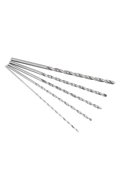 Denash Extra Long Drill Bits Set, 5pcs 2-5mm Drill Bits High-speed Steel Stra...
