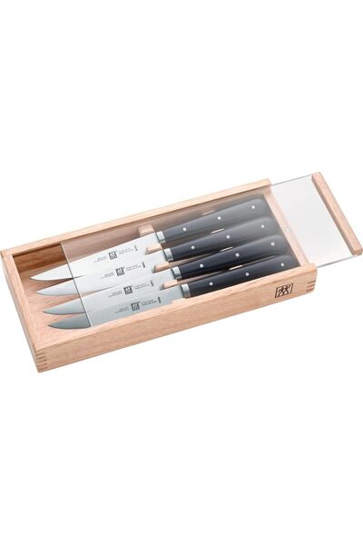 Generic Serrated Steak Knife 4pcs in Wood Box