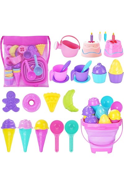 Generic Collapsible Beach Toys Set for Kids Toddlers Girls, Collapsible Sand ...