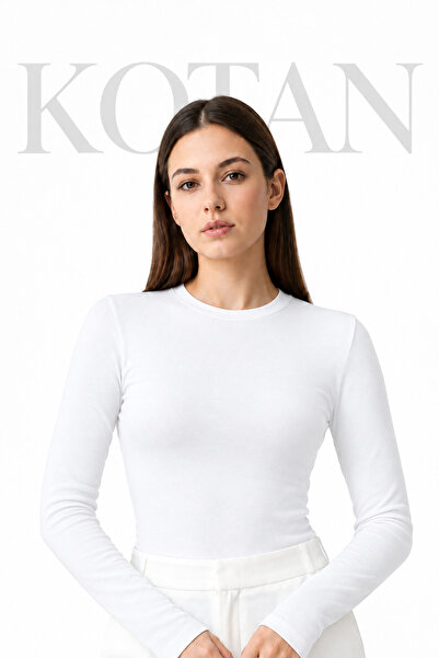 Kadın Uzun Kollu Esnek Basic Body