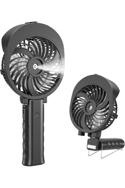 HandFan مروحة طاولة كهربائية محمولة، لون أسود