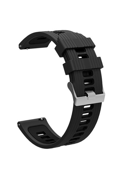 XGSM Curea universală din silicon 22mm, Negru / Negru
