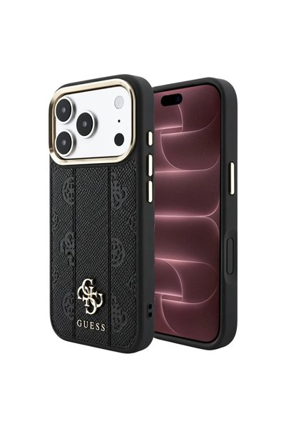 Guess Husă pentru iPhone 18 Pro Max / iPhone 17 Pro Max - Piele cu dungi Bujo...