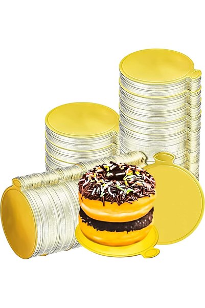 Generic 200 Pcs 3.5 Inch Round Gold Foil Cake Boards, Mini Cake Circles, Cupc...