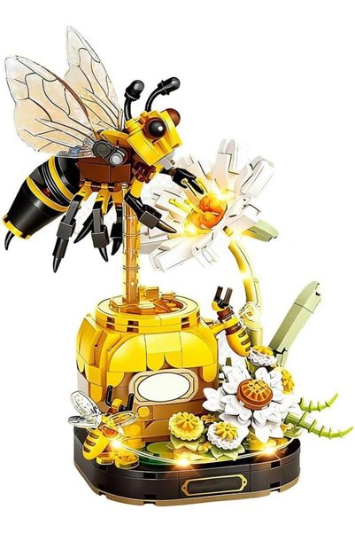 Generic Bee Flowers Building Blocks Set, 526 PCS Mini Insect Bouquet Puzzle, ...