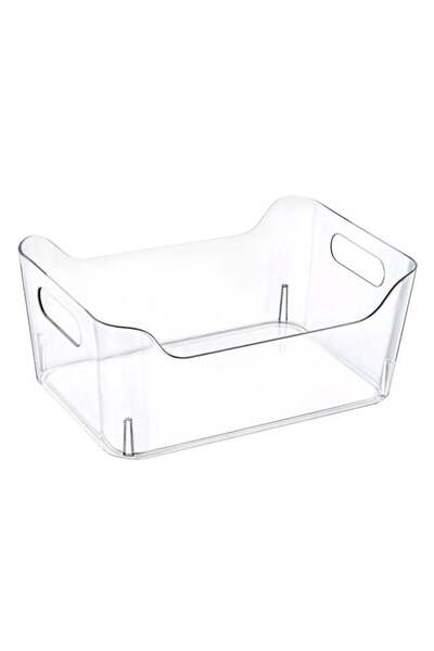 SHOPIENS Cutie de depozitare 10 L din plastic transparent cu manere Shopiens®