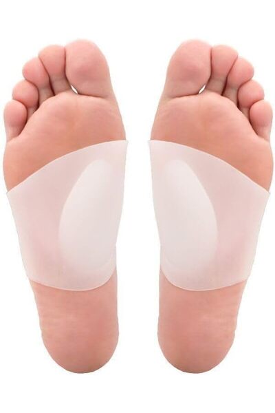 Generic مجموعة دعامات قوس القدم الأصلية من الجل - قطعتان - أكمام جل ناعمة لدع...
