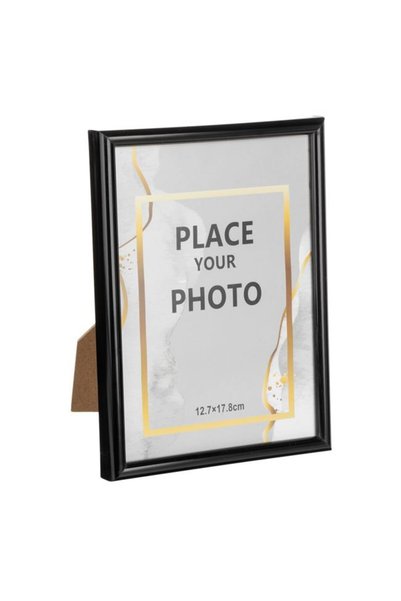 SHOPIENS Rama foto decorativa neagra 13x18 cm din sticla si plastic Shopiens®