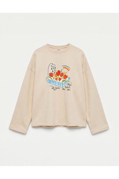 Disante Oversize 100% Cotton 3 Thread Sweatshirt - All Is Love