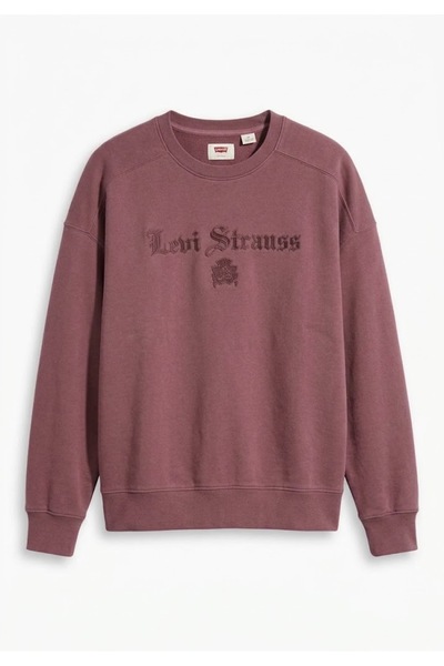 Levi's boxy fit pamuk kumaş Erkek Standart Grafikli Sweatshirt -0002