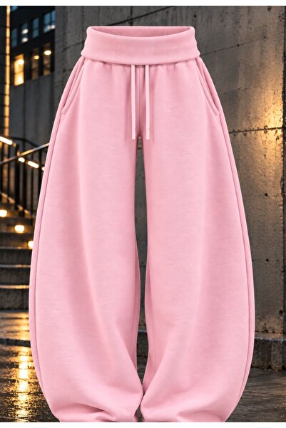 eyonnwear Unisex Y2K Waist Folded Viral Sweatpants