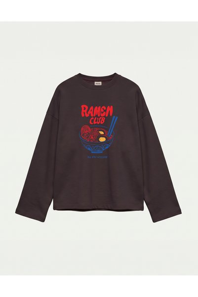 Disante Oversize 100% Cotton 3 Thread Sweatshirt - Ramen
