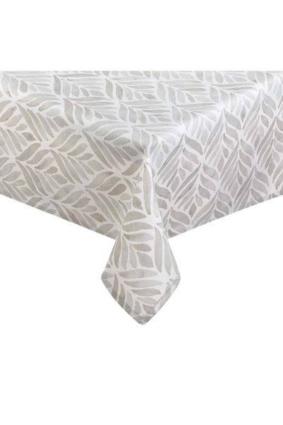 SHOPIENS Fata de masa de vara bej frunze gri 180x140 cm Shopiens®