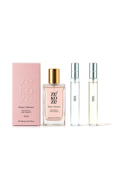 Ze'Koze Signature & Discover – Honey Tuberose Saç Parfümü Seti 3'lü