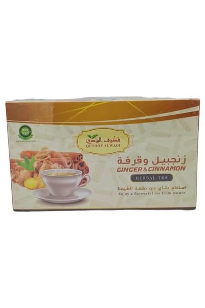 Qutoof Alwadi مشروب زنجبيل وقرفة 24 كيس