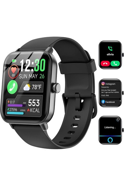 Generic Smart Watches for Women/Men, 1.8" HD Fitness Tracker (Answer/Make Cal...