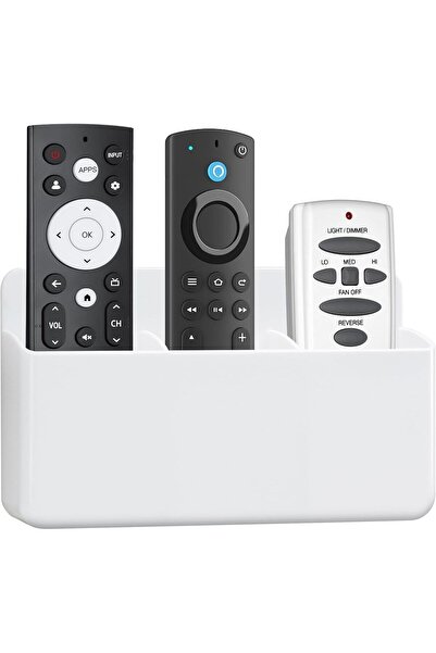 Generic 3-Slot Remote Control Holder Wall Mount – Self-Adhesive TV Remote & C...