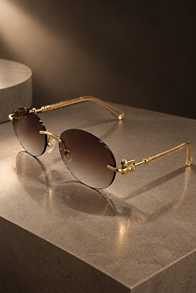 BAPPİR Ellipse Metal Frame High Quality Women's Sunglasses