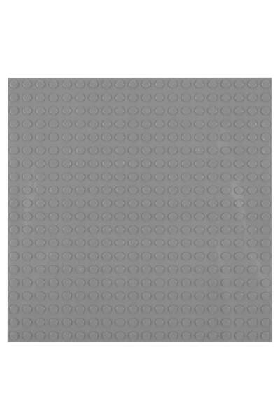 SHOPIENS Plansa gri pentru cuburi de constructie 16x16 cm din plastic Shopiens®