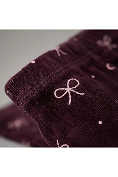 BOBSİ CO Girl's Velvet Ribbed Tights
