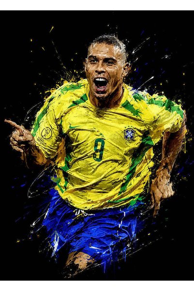BLANKD Ronaldo Nazario Football Legend Metal Poster - Magnetic Wall Art Print