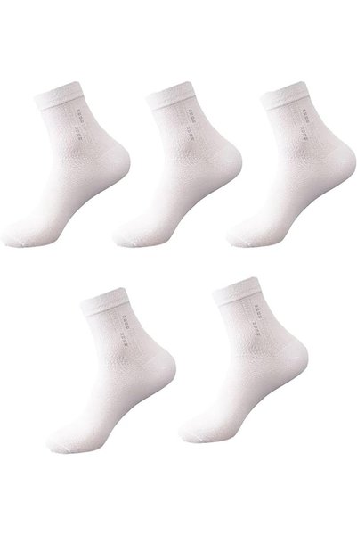 GoodTool Men's Mid-Crew Socks 5-Pack, Cotton Crew Socks, Athletic Socks for T...