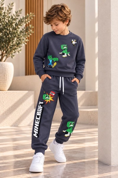 Patriko Boys' 3-Ply Cotton Printed Sweatshirt and Trackpants Set 3-10 Years